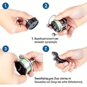 Tutoriel en 3 étapes pour changer la manivelle d'un moulinet de pêche spinning de côté